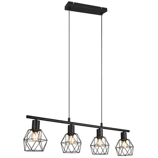 meineWunschleuchte Narda 4-flg. 75 cm schwarz matt