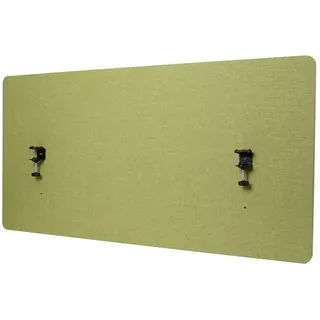 Mendler Akustik-Tischtrennwand HWC-G75, Büro-Sichtschutz Schreibtisch Pinnwand, doppelwandig Stoff/Textil ~ 60x120cm grün