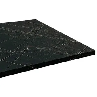 Restootab - Tischplatte 60x60 Dekor schwarzer Marmor