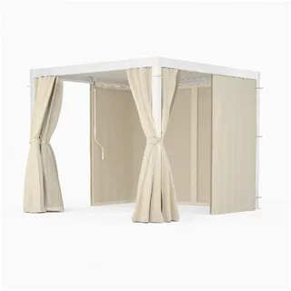 blumfeldt Pavillon LuminaHaven, (Set), Gartenpavillon Outdoor Garten Moskitonetzen Vorhängen 250x300x300 cm
