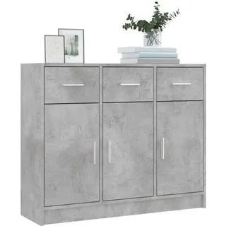 Grau Betonoptik Sideboard MDF Konstruktion 91x28x75 cm Freistehend - Grau