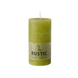 Papstar Rustic Stumpenkerze, durchgefärbt 95789 , 1 Karton = 6 Stück, birke