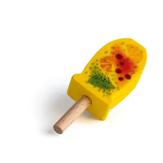 Erzi 14083 EIS am Stiel mit Früchten aus Holz, Kaufladenspielzeug