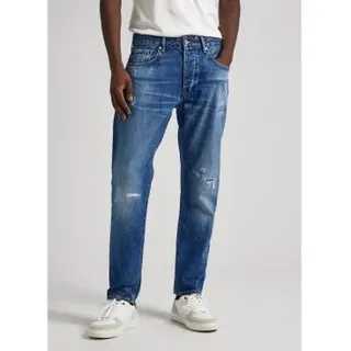 Pepe Jeans für Herren. PM207392RG9 Blaue konisch zulaufende Jeans (34/32), Lässig, Baumwolle, Denim, Nachhaltig