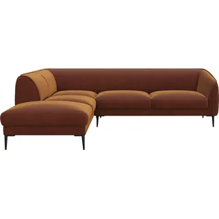 FLEXLUX Ecksofa Belle Designsofa, L-Form, B/T 268/209 cm, Skandinavisches Design, In hochwertiger Verarbeitung braun