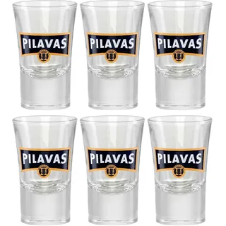 Pilavas 6x Original OUZO Gläser mit 2cl Füllstrich (6 Stück)