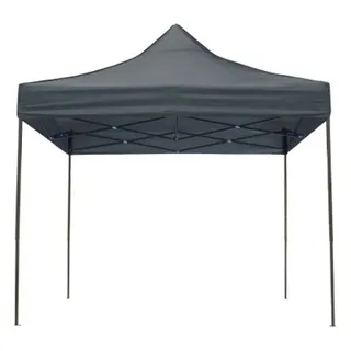 Testrut Faltpavillon Gartenpavillon 3x3 Berlin Pavillon Garten faltbar Grau 300x300 cm grau