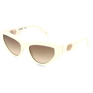 Liu Jo LJ800S Damen-Sonnenbrille Vollrand Cat Eye Kunststoff-Gestell, weiß