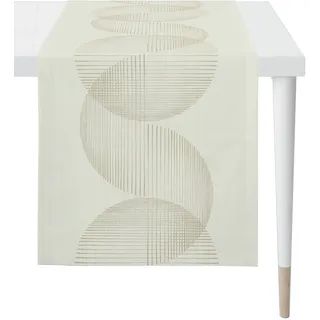 Tischläufer APELT "5702 HERBSTZEIT, Herbstdeko, Herbst", beige (natur), B:48cm L:140cm, Polyester, Viskose, Tischdecken, Jacquardgewebe