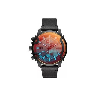 Diesel Uhren - Griffed Chronograph Leather Watch - Gr. unisize - in Schwarz - für Damen