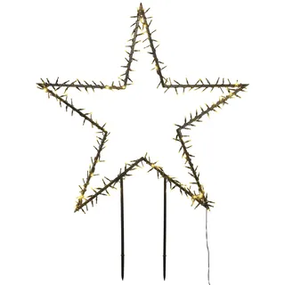 LED Stern STAR-MAX "Weihnachtsstern, Weihnachtsdeko" Lampen Gr. Ø 60 cm, schwarz Dekofiguren Gartenstecker mit LED-Beleuchtung
