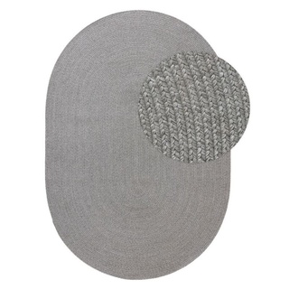 In- & Outdoor Teppich oval Nandi Grau, Maße:160 x 230 cm