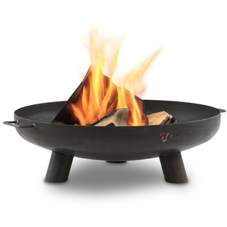 BBQ-Toro Feuerschale Ø 70 cm, Schwarz, Outdoor Dreibein Feuerstelle für Garten/Terrasse, mit Griffen schwarz