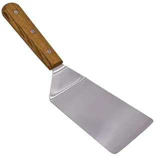 Dakomyo Edelstahl Pfannenwender mit Holzgriffen - 27 x 8,6 cm (Zufällige Farbe)
