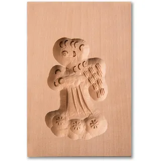 Spekulatiusform Engel, Holz Form Birnbaum, Spekulatius-Model für Anisgebäck, 8,5 x 6 cm