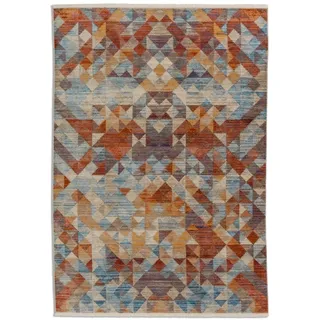 Schöner Wohnen Mystik 211 Webteppich 200 x 285 cm Orange/Rot/Türkis