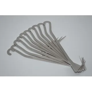 OXNFEIA® Räucherhaken 10 Stück mit Holz(B)OX Stangendurchmesser 12mm