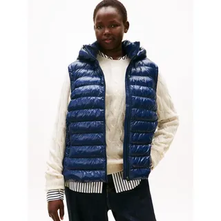 Tommy Hilfiger Curve Steppweste CRV LW PADDED SLIM VEST in großen Größen, mit Kapuze blau XXXL (46)