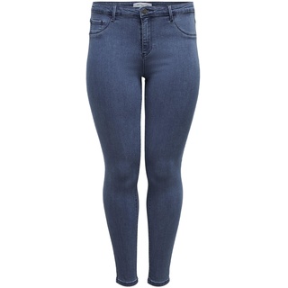 ONLY Carmakoma Damen Carthunder Push Up Reg Mbd Noos Skinny Jeans, Medium Blue Denim, 54 EU