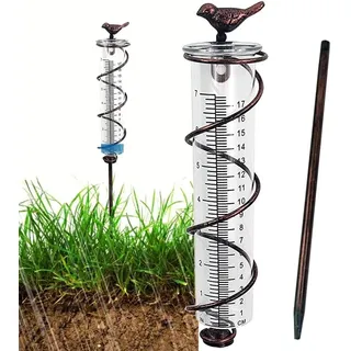 Regenmesser, Frostbeständiger Regenmesser Für Den Außenbereich, Regenmesser Für Den Garten, Glas-regenmesser Mit Ständer, Regenmessinstrument, Dekorativer Regenmesser Für Garten Und Hof (17 Cm)