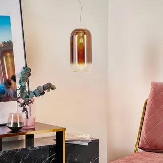 Pendelleuchte Artemide, Gople Mini, dimmbar, Kupfer, für Wohnzimmer, Glas, Design - 29.3