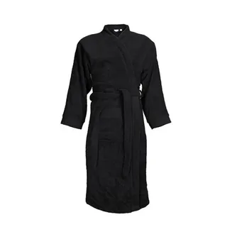 The One Towelling Bademantel Classic Bathrobe Schwarz S/M