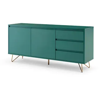 SalesFever Sideboard 160 x 70 x 40 cm Grün/Gold
