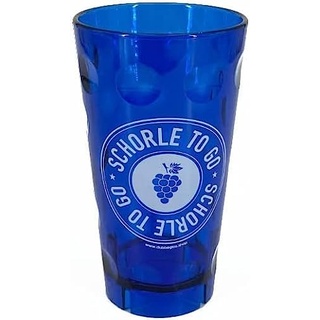Schorle to go Dubbebecher 0,5 Liter (Blau) aus Plastik - Pfälzer Dubbeglas aus Kunststoff (Polycarbonat)