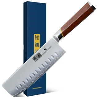 HOSHANHO Nakiri Messer 18cm, Ultrascharfes Kochmesser für Gemüse
