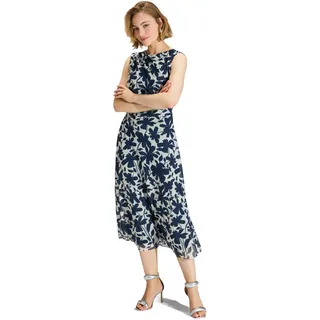 Swing Kleid Midi Blau 38