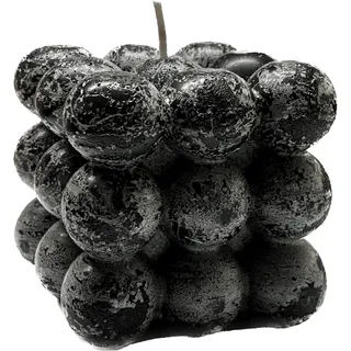 Bubble Candle, Dekokerze 8 x 8 cm Kugelkerze Kerzen Tischdekoration Dekoration Ästhetik aesthetic (Schwarz)