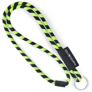 WEBBOMB Tubular Schlüsselband - rund weich lang mit Karabinerhaken Sicherheitsverschluss & Schlüsselring als Schlüsselanhänger Keychain für Ausweis Handy Schlüssel - 47