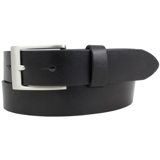 BELTINGER Ledergürtel Gürtel aus Vollrindleder 3 cm - Anzug-Gürtel für Damen Herren 30mm - C schwarz 105 cm (Gesamtlänge 120 cm)