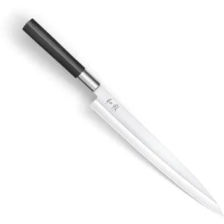 KAI Wasabi Black Yanagiba 15,5 cm Klingenlänge - rostfreier 6A/1K6 Edelstahl poliert 58 (±1) HRC - schwarzer Polypropylen Griff - Sushi Messer Sashimi Messer - Made in Japan