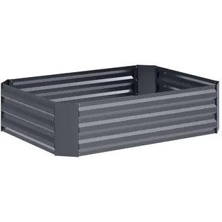 Outsunny Hochbeet 120 x 90 x 30 cm Silber