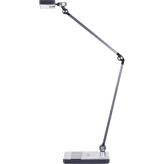 Beliani, Tischlampe, Schreibtischlampe LED Metall silber 73 cm verstellbar LACERTA (920 lm)