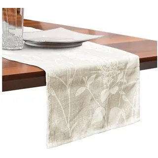 OTTO home Tischläufer Linnah (1-tlg), Uni, strukturiert, Esszimmer, Dekoration Zimmer, basic gelb