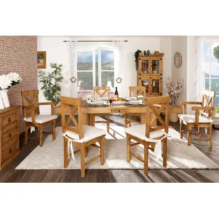 Esstisch - ausziehbar - original Mexico Möbel - Massivholz - Pinie - Landhausstil - 140x90