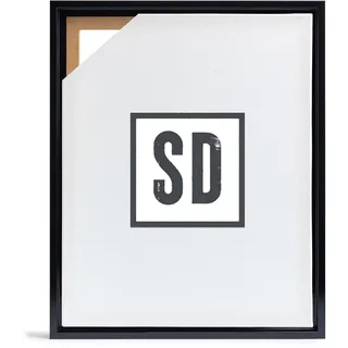 Stallmann Design Schattenfugenrahmen für Keilrahmen | 30x45 cm | schwarz glanz | MDF Rahmen für Leinwände mit Tiefeneffekt | mit Montagezubehör | Rahmen ohne Glas und Rückwand