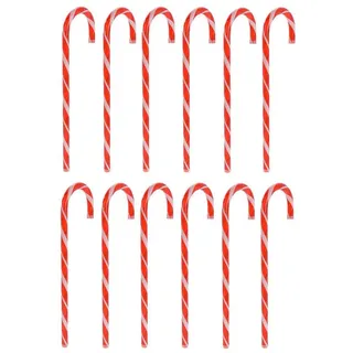 Spetebo Deko Zuckerstangen 62 cm rot/weiß