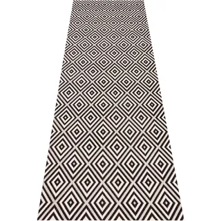 HANSE HOME Teppich Karo, rechteckig, Höhe: 8 mm, In- & Outdoor, Läufer, Wetterfest, Raute, Balkon, Garten, Flur schwarz 80 cm x 200 cm x 8 mm