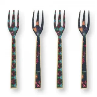 Pip Studio Kuchengabeln Berry Blues 14,5 cm blau 4er Set