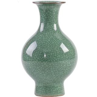 Chinesische Keramikkunst, handgefertigt, antike Eisriss-Glasur, große Porzellan-Blumenvase für Heimdekoration