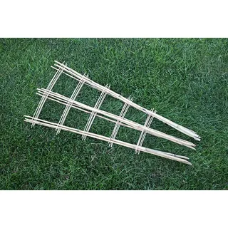 Rankhilfe aus Bambus deko, Klettergerüst aus Holz, Bambusspalier, Gitterspalier V-Form, Rankgitter für Balkon und Kletterpflanzen, Maße: ca. B 12-33 cm x H 85 cm (5)