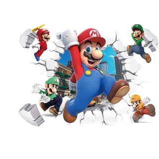 Mario Wandtattoo Mario & Freunde Freizeitspaß Wandtattoo Kinderzimmer Wandsticker Mario 3D-effekt Aufkleber