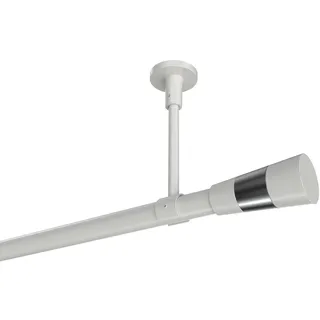 Interdeco Vorhangstange Sonette Tanara 1-läufig Ø 20 mm 180 cm Weiß