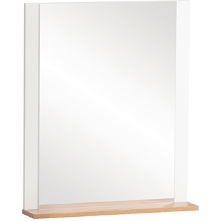 Mid.you Wandspiegel, Weiß, Holzwerkstoff, rechteckig, 59.6x71.1x12.3 cm, senkrecht montierbar, Ablage, Spiegel, Wandspiegel