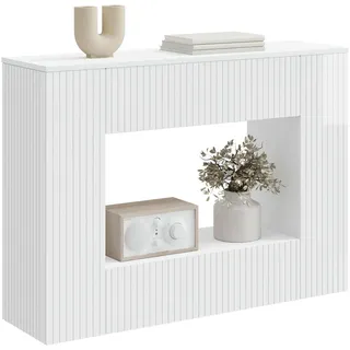 vidaXL Konsolentisch 101 x 29 x 74 cm Weiß