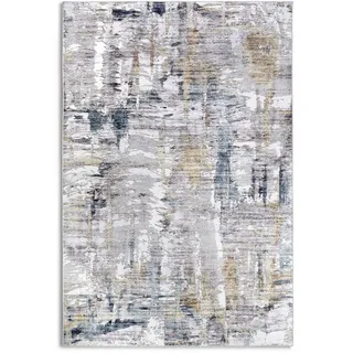 Hanse Home Flachwebeteppich Imagination, Blau, Gold, Kunststoff, Abstraktes, rechteckig, 120x160 cm, Oeko-Tex® Standard 100, für Fußbodenheizung geeignet, in verschiedenen Größen erhältlich, stuhlrollengeeignet, pflegeleicht, strapazierfähig, leicht zusammenrollbar, Teppiche & Böden, Teppiche, Webteppiche