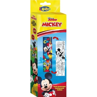 Diakakis Steckpuzzle »2in1 Malpuzzle Puzzle Mickey Mouse 24-tlg 13x48 cm«, Puzzleteile bunt